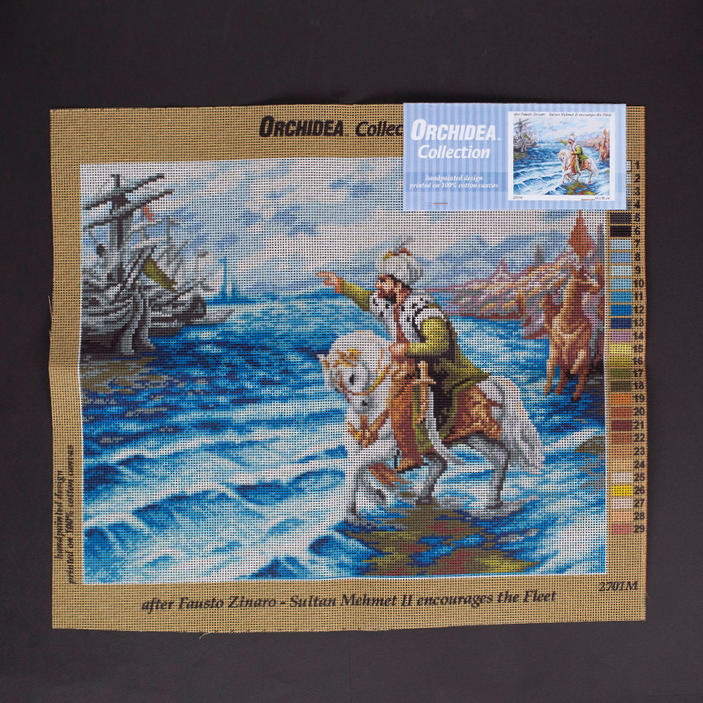 Orchidea 40x50 cm Fatih Sultan Mehmet Baskılı Goblen